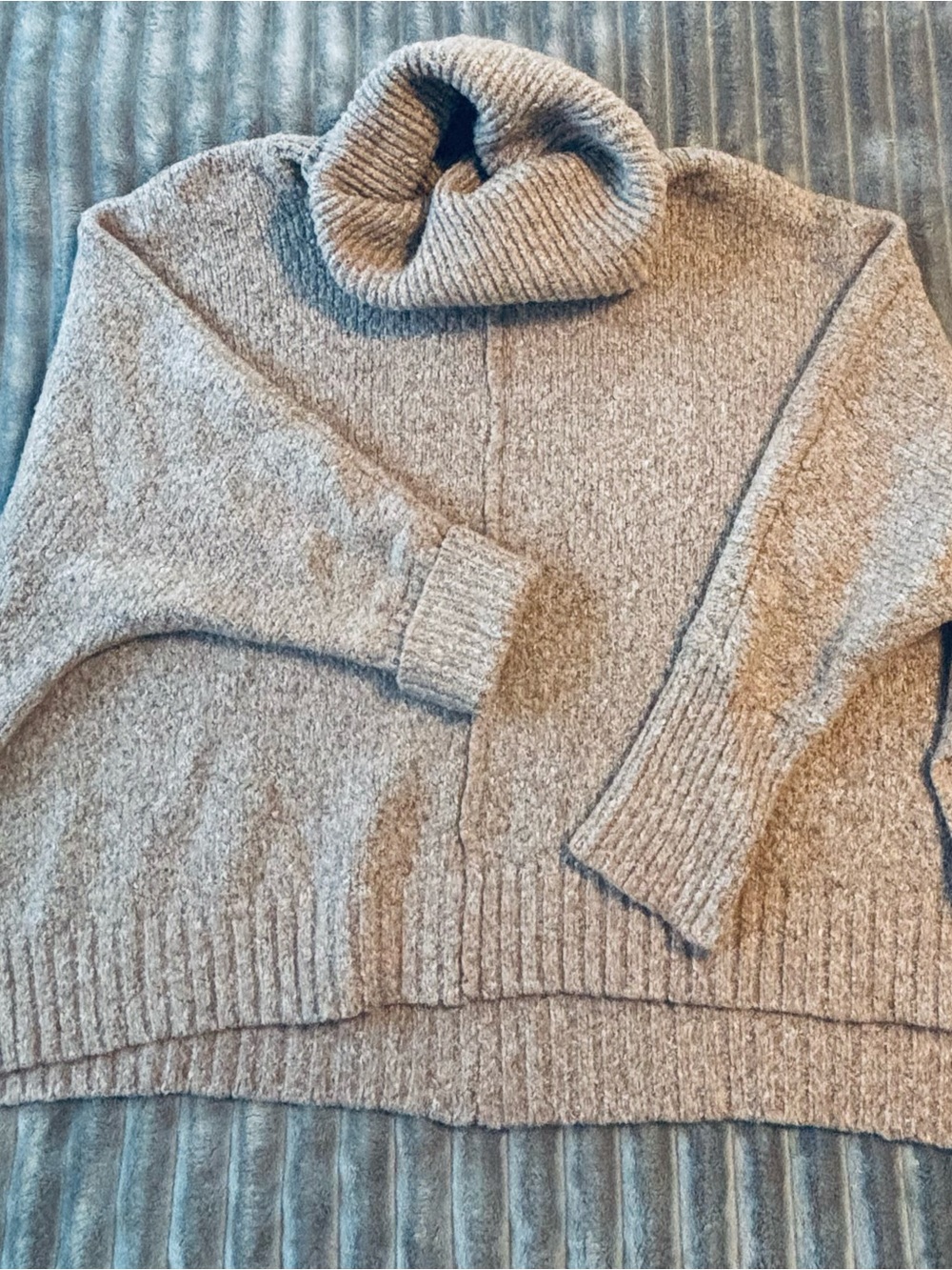 ruby moon Taupe Cowl Neck Sweater